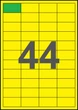 48,5×25,44мм ЖЕЛТАЯ Самоклеящаяся бумага А4, 44 Этикетки на листе, Упаковка 100 листов - изображение 1