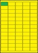 38×21,2мм ЖЕЛТАЯ Самоклеящаяся бумага А4, 65 Этикеток на листе, Упаковка 100 листов - изображение 2