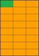 70×37,12мм ОРАНЖЕВАЯ Самоклеящаяся бумага А4, 24 Этикетки на листе, Упаковка 100 листов - изображение 2