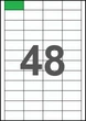47×24,75мм Самоклеящаяся бумага А4, 48 Этикеток на листе, Упаковка 100 листов - изображение 1