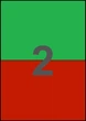 210×148,5мм КРАСНАЯ Самоклеящаяся бумага А4, 2 Этикетки на листе, Упаковка 100 листов - изображение 1