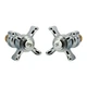 Ручки для смесителя Haiba с механическими кранбуксами резина 1/2" Zeus AC0567 хром - изображение 1