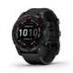 Смарт-годинник Garmin Fenix 7 Sapphire Solar Black DLC Titanium with Black Band (010-02540-34); 1.3" (260x260) MIP / 32 ГБ вбудованої / Bluetooth / Wi-Fi, GPS, GLONASS, Galileo, NFC / до 18 днів / 10 ATM / 47 х 47 х 14.5 мм, 79 г / чорний - зображення 1