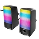 Комп'ютерна акустика колонка для ПК HOCO RGB Rhythmic Spectrum desktop speaker DS14 |10W, AUX, Mic| Black - зображення 3
