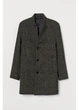 Пальто H&M 54 Черный 0788172_сер.мел - изображение 1