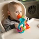 Прорезыватель-погремушка на присосках Fat Brain Toys pipSquigz Loops оранжевый (F165ML) - изображение 5