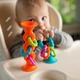 Прорезыватель-погремушка на присосках Fat Brain Toys pipSquigz Loops оранжевый (F165ML) - изображение 4