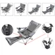Кресло шезлонг раскладное Lesko SW233 Gray для дачи и отдыха - изображение 7