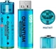 Акумулятор літій-іонний Quantum USB Li-ion AA 1.5 V, 1100 mAh plastic case 2шт - зображення 1