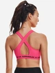 Спортивный топ для бега женский Under Armour UA Crossback Mid Bra 1361034-653 M Розовый (194513955046) - изображение 4