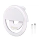 Светодиодное селфи-кольцо Selfie Ring Light с USB-зарядкой 3 режима белое - изображение 4
