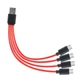 Кабель-спліттер живлення USB Soshine AM-4xTypeC, 0.2m, 2.4A, Red, 4 вихіда - зображення 4