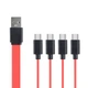 Кабель-спліттер живлення USB Soshine AM-4xTypeC, 0.2m, 2.4A, Red, 4 вихіда - зображення 7