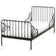 Раздвижная кровать с реечным дном IKEA МИННЕН, черный, 80x200 см, 391.246.22 - изображение 1