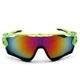 Окуляри велосипедні Robesbon Jawbreaker 9270 спортивні велоокуляри Green-Orange - зображення 2