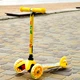 Складной трехколесный самокат для детей SPORT KIDS 2581 со светящимися колесами с рисунком Желтый - изображение 1