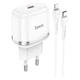 Сетевое зарядное устройство HOCO N24 Type-C, 20W, 3A, QC/PD с Lightning кабелем и быстрой зарядкой white - изображение 2