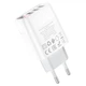 Мережевий зарядний пристрій HOCO C93A 3USB, 3.4A адаптер white - зображення 3