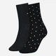 Набор женских носков высоких хлопковых Tommy Hilfiger SoDot 100001493-001 35-38 2 пары Black (8718824978468) - изображение 1