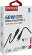 Кабель Promate PowerLink-CC200 USB-C to USB-C 60 Вт Power Delivery 2 м Black (powerlink-cc200.black) - зображення 7