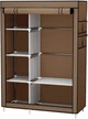 Тканевый шкаф складной STORAGE WARDROBE KM-105 на 2 секции (106х45х170 см), органайзер для одежды, стеллаж тканевый Коричневый - изображение 2