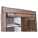 Тканевый шкаф складной STORAGE WARDROBE KM-105 на 2 секции (106х45х170 см), органайзер для одежды, стеллаж тканевый Коричневый - изображение 5