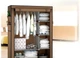 Тканевый шкаф складной STORAGE WARDROBE KM-105 на 2 секции (106х45х170 см), органайзер для одежды, стеллаж тканевый Коричневый - изображение 8