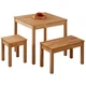 Табурет TOMAS з масиву буку 350*350*450мм KROKWOOD - зображення 2