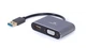 Адаптер Cablexpert (A-USB3-HDMIVGA-01) USB-HDMI/VGA, 0.15м - зображення 1