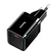 Сетевое зарядное устройство Baseus GaN3 Fast Charger |Type-C, 30W, 3A, PD/QC4.0+| адаптер с быстрой зарядкой Black - изображение 1