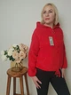 Пальто з вовни альпака з капюшоном 46-50 Червоне - зображення 2