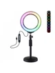 Кольцевой свет со стойкой Puluz PKT3047B RGB Ring Light 16см (12W) - изображение 1