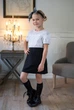 Блузка для девочки с коротким рукавом SLY 125/S/19 белый 140 - изображение 5