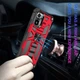 Чохол Shockproof Shield для Xiaomi Redmi Note 10 Pro бампер протиударний з підставкою Red - зображення 3