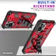 Чохол Shockproof Shield для Xiaomi Redmi Note 10 Pro бампер протиударний з підставкою Red - зображення 4