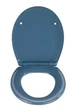 Сидіння для унітазу преміум-класу Samos Slate Blue Duroplast, з доводчиком, 37,5 х 44,5 см, дюропласт, синій - зображення 2