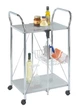 Сервировочная тележка Wenko Sunny Silver складная 35,5 x 8,5 x 27 см, металл, хром, пластик - изображение 1