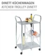 Сервировочная тележка Wenko Sunny Silver складная 35,5 x 8,5 x 27 см, металл, хром, пластик - изображение 2