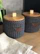 Кошик для зберігання ZHDANOVA BAGS&HOME круглий сірий з кришкою - зображення 1