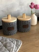 Набор корзин с крышками ZHDANOVA BAGS&HOME серый для ватных дисков и палочек - изображение 5