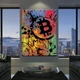 Картина Холстович Bitcoin graffiti 90x120 см. Інтер'єрна картина для офісу, вітальні, спальні, подарунок босу - зображення 1