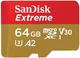 Карта пам'яті SanDisk microSD 64GB C10 UHS-I U3 R170/W80MB/s Extreme V30 - зображення 1