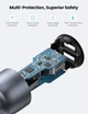 Автомобільний зарядний пристрій Ugreen CD213 36 W 2*USB QC 3.0 3 A Car Charger Темно-синій - зображення 4
