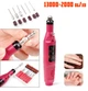 Фрезер машинка для ногтей Nail Dryer 100-DM Прибор для маникюра и педикюра с насадками 20000 об/мин. бормашина Красный (100DM) - изображение 1