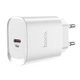 Мережевий зарядний пристрій Hoco N14 Smart Charging single port PD20W charger White - зображення 5