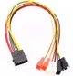 Перехідник для кулера MOLEX -> 6шт 3/4 30 см фанхаб pin hub CASE FAN (761788904) - зображення 4