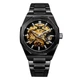 Наручные часы AlexMosh мужские Gusto Skeleton Black-Gold (1) - изображение 1
