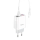 Сетевое зарядное устройство с кабелем USB на Lightning HOCO Easy charge digital display (3USB, 3.4A). White - изображение 3