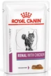 Royal Canin Renal Feline Chicken Pouches Вага: 0.085 кг | Royal Canin | Консервований корм для котів Ренал підтримка нірок Курка (9003579000465) (403000100) - зображення 1