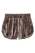 Шорты из мятого бархата H&M eur 36 Коричневые (3687-0502869002) - изображение 3